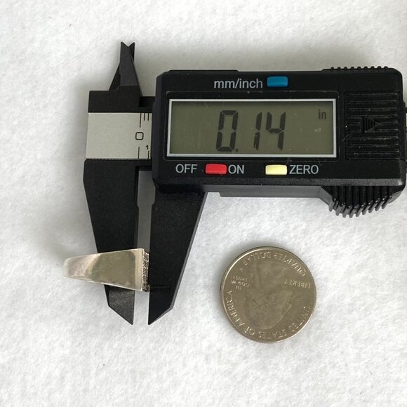 VTG Sterling Silver 925 7 Row Marcasite Rectangular Wide Band Ring Sz 5.5 - Picture 15 of 16